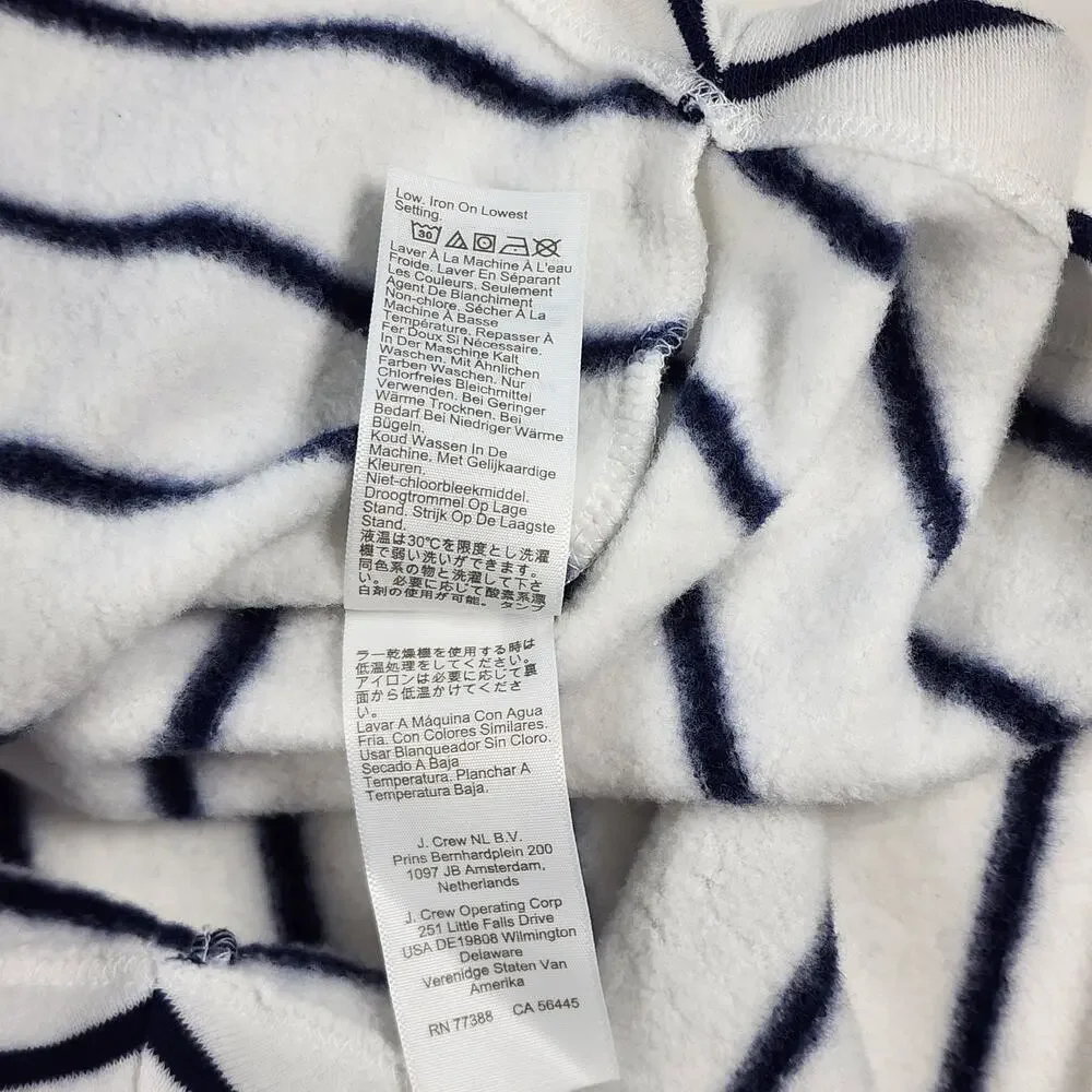 J.Crew Striped Funnel Neck Pullover Nautical Preppy Sweatshirt M‎